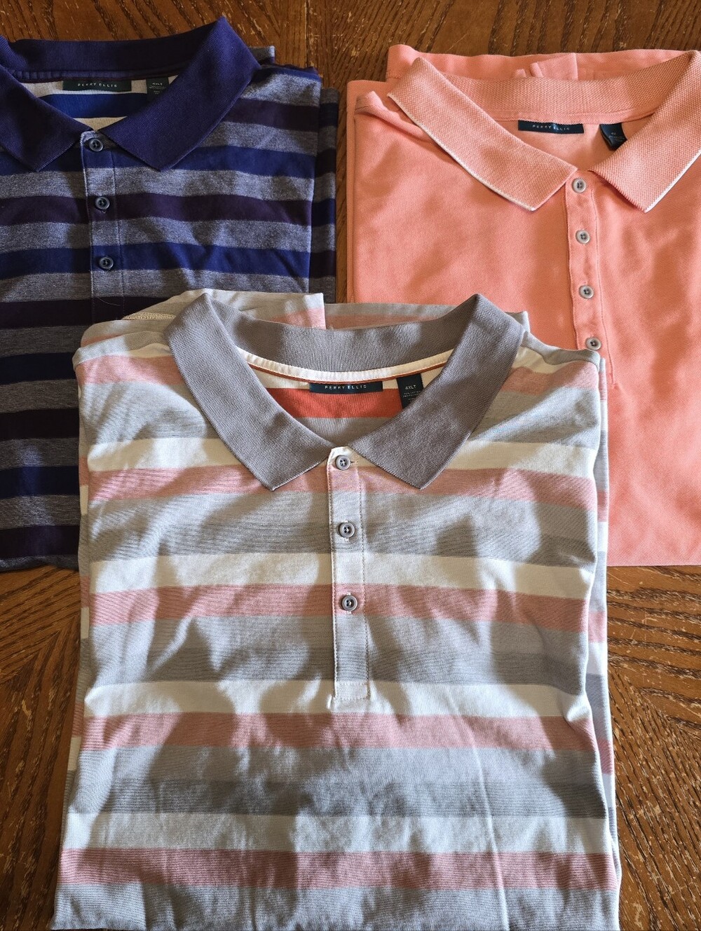 Lot of 3 PERRY ELLIS Short Sleeve Polo Shirts